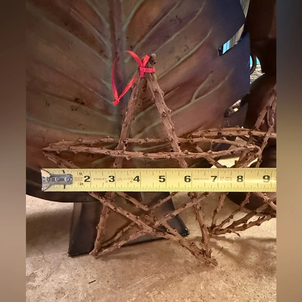 Rustic Handmade Willow Twig Stars - Set of 2